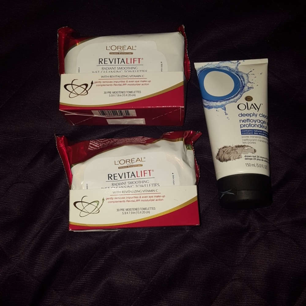 Olay and L'Oreal skin care set